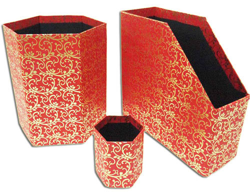 Gift Pack of  Magazine Holder,  Waste paper basket & Pen Stand