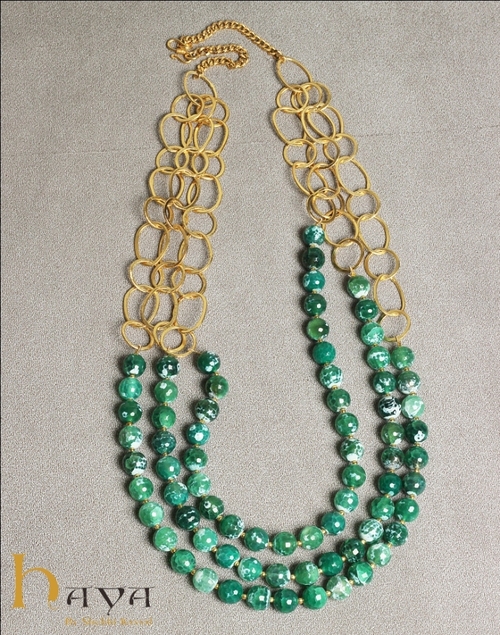 Shaded agate Neckpiece