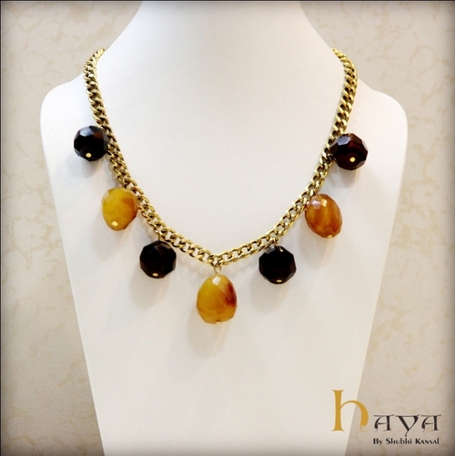Yellow & Black Neck Piece