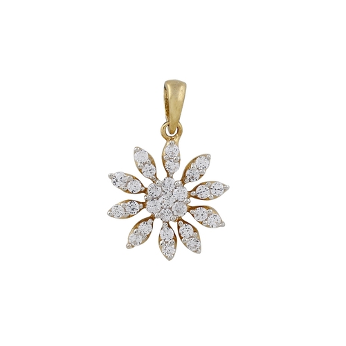  Evergreen Floral Diamond Pendent
