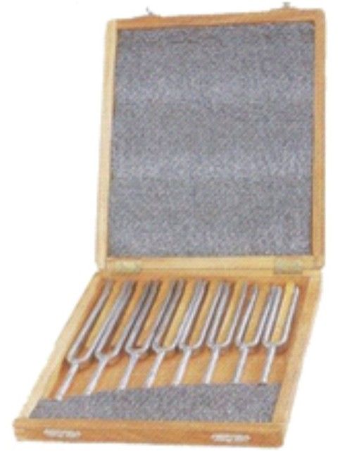 TUNING FORKS, STEEL SET OF 8