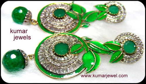 Glossy long earring