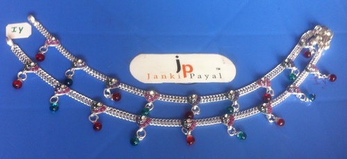 silver anklets designs