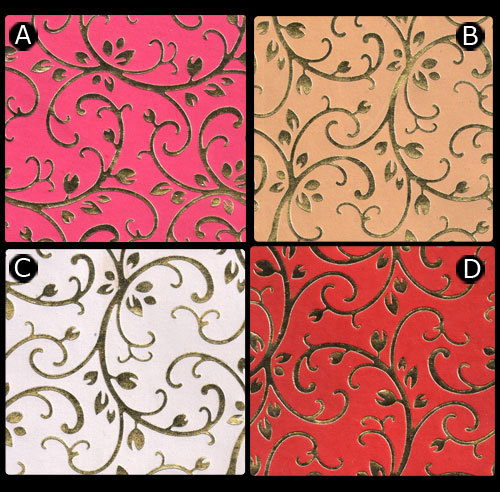 Foil Print on plain Hand made Paper