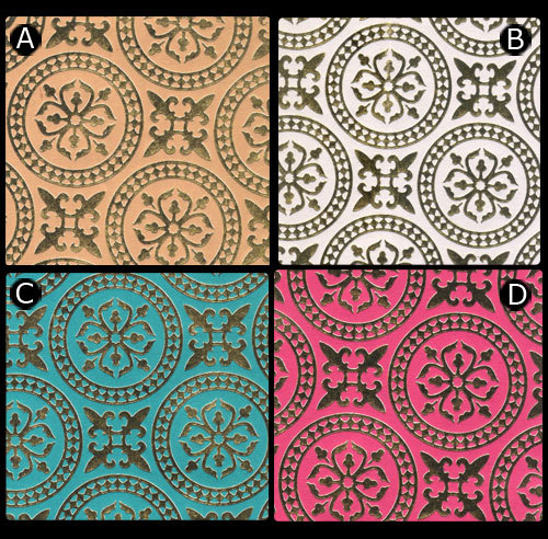 Foil Print on Plain Handmade Paper