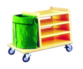 LINEN TROLLEY WITH SHELVES