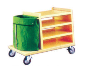 LINEN TROLLEY WITH SHELVES