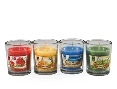 Aroma Wax Candles - Wax & Glass Shot Glass, Clear, Scented | Multiple Fragrances, Relaxing Ambiance