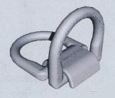 20 Ton Double D Ring - Steel, Model ZA-5/2 | High Strength, Secure Anchor, Easy Install