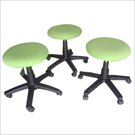 Visitor Chairs - Stainless Steel, 16x16x18 Inches, Light Green | High Comfort, Soft Cushions, Flexible Back, 5 Star Base, Adjustable Height, Wheels