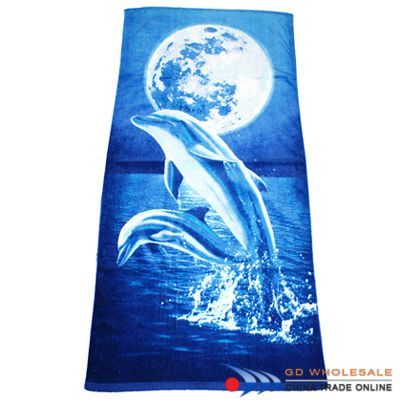 Personalized Beach Beg and Towels - Cotton, 70x140cm to 90x180cm, Blue | Soft, Absorbent, Quick Drying, Customizable, Stylish Design