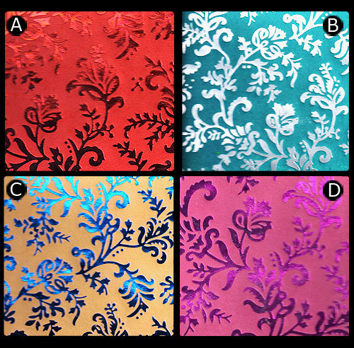 Color Foil Print on Plain Handmade Paper 