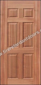 6 Panel Veneer Moulded Door Application: Interior