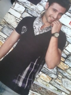 Men's V Neck Collar T Shirt