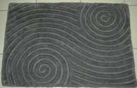 Home Cotton Bath Mat - Cotton, Different Sizes, Black | Designer Mat With Washable Feature, Easy Cleansing, Long Lasting Durability