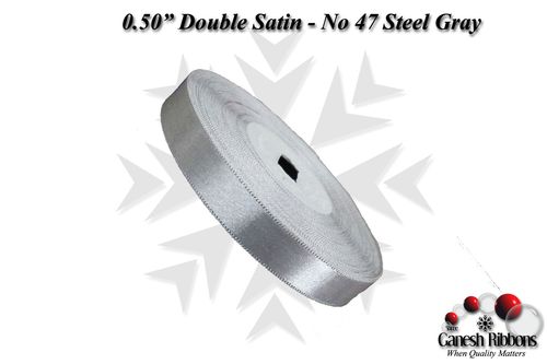 Double Face Satin - Steel Gray