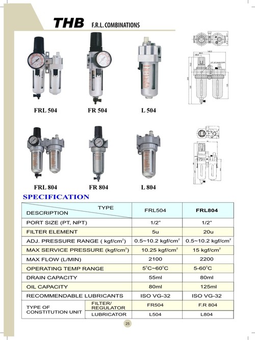 Filter Regulator Lubricator Combinations
