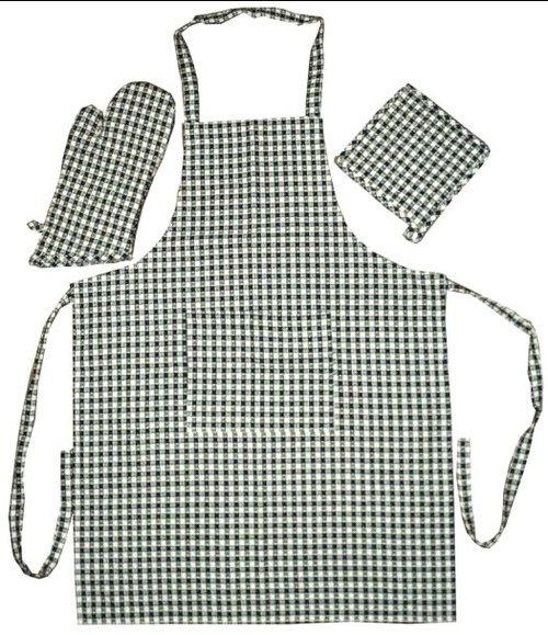 Chic Aprons - 100% Cotton, S-XXL, Green | Durable, Stylish Design, Silk Screen Printing, Set Options