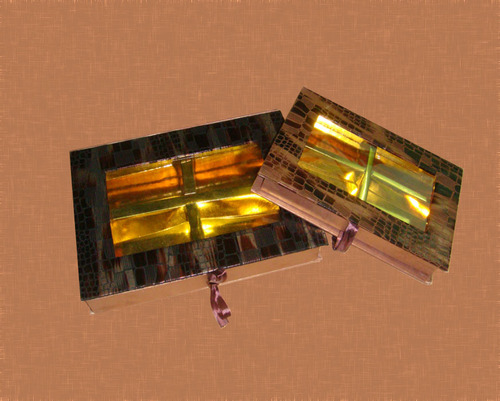 Dry Fruit Gift Boxes - Wood and Glass, 5x3x2 Inches, Brown | Magnetic Clasp, Elegant Design, Two Layers, Preserves Freshness