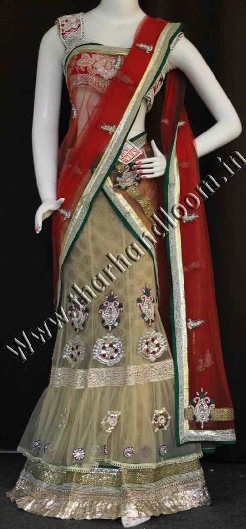 Stylish cream color lehenga