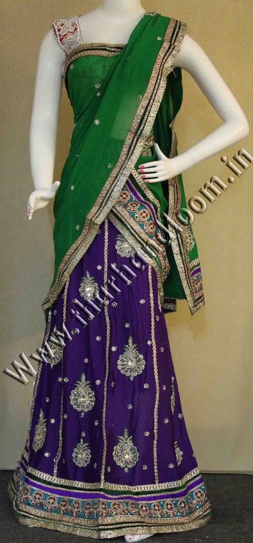Georgette Net lehenga