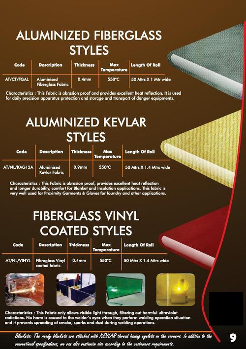 Alluminized Style Fire Blanket - Fiberglass, 1x50 Meter, Temperature Range: 550Â°C | Application for Fire, Functionality in Safety