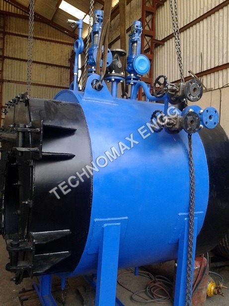 Small Industrial Boiler - 600 Kg/hr Steam, 7 Kg/cm2 Pressure | Low Water Volume, 0.98 Dryness, Solid Agro Fuel Compatible