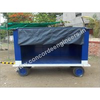 Close Trolley With Curtain - Material: Iron