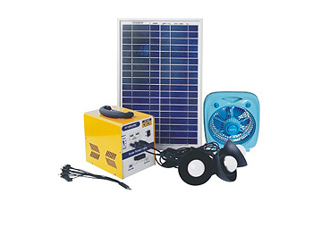 20W/17Ah Mini PowerBank System - Yellow 20W Solar Panel 17Ah Battery | Portable Plug & Play 11H LED Lighting