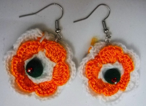 Crochet designer earings
