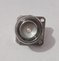 Din Female 4 Hole Solder 7.5ghz Connector - Brass Material, 0.94 Mm Conductor Diameter, Silver Color, 50 Ohm Impedance, 4000v Dielectric Voltage | Indoor/outdoor Use, Heat Proof, 50w Power, 20g Weight