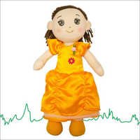 Della Dolls - Cotton Polyester Rag Doll 30 Cms, Orange | Soft Fabric, Huggable, Child Friendly, Collectible