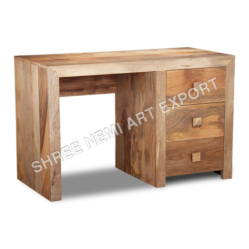 Cube Furniture Mango Study Table Three Drawer