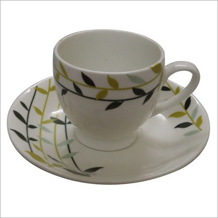 Bone China Cup Saucer Plate - 200ml Capacity, 8cm Diameter, 6cm Height | Aesthetic Appeal, Durable Material, Elegant Design, Various Prints