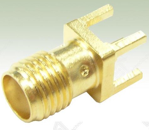 SMA male PCB mount connector