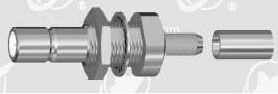 SBM  male bulkhead crimp connector for LMR 100 cable