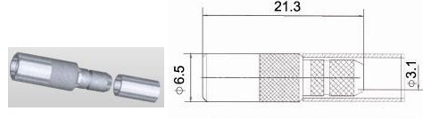 SMB female big connector for BT 3002 cable