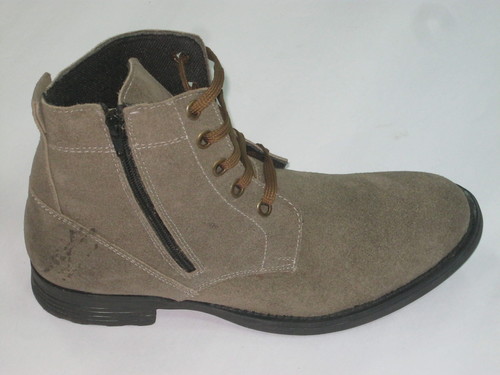 Mens-Shoes - Suede Leather, 6 Inches, Beige | Lace-Up Zipper, Durable, Water Resistant, Comfortable Rubber Sole
