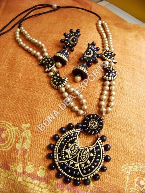Terracotta Necklace Drop Earrings