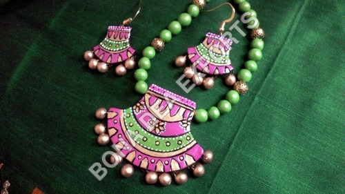 Terracotta Jewellery - Elegant Drop Earrings and Necklaces Set | Perfect Gift for Women at Parties