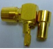 SMB female right angle crimp connector for BT 3002 cable