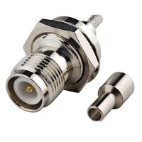 Tnc Male Clamp Connector - 0.94 Mm Conductor Diameter, Silver Color | Compatible With Lmr 400 Cable, 1 Conductor, 10 Pairs