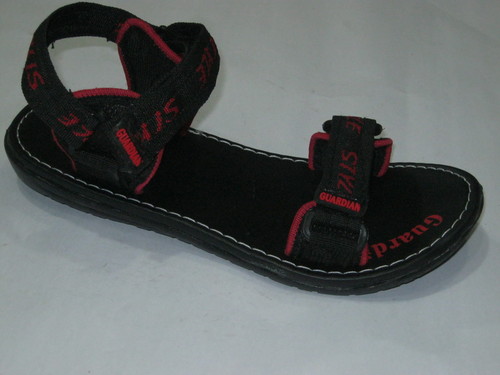 Slippers - Fabric and Rubber, Size Varies, Black | Strap Design, Hook and Loop Fastening, Lightweight Breathable Support