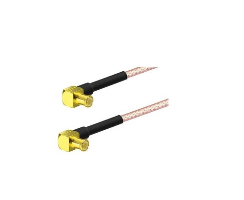 MCX Male Right Angle to MCX Male Right Angle RG316 Pigtail Cable 25cm