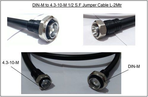 Mini Din Male To Din Male 1/2 Sf Cable L 3 Mtr Jumper Cable - Color: Black