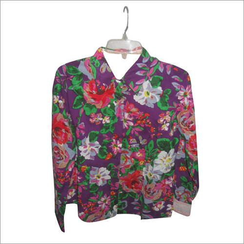 Flower printed ladies shirt