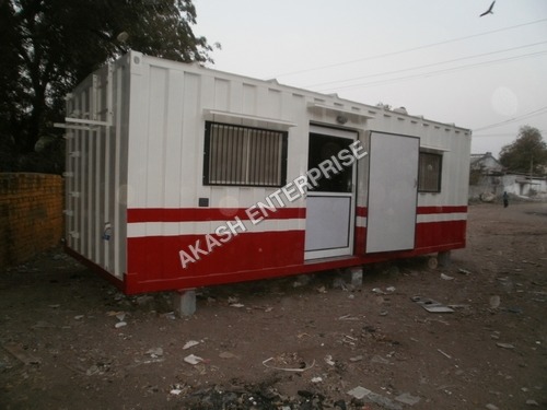 Red And White Portable Cabin