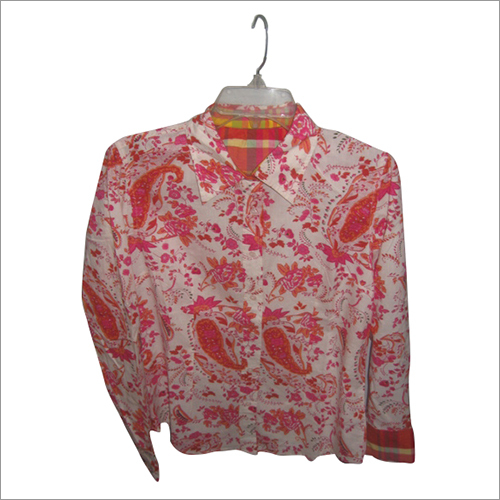 # Flower printed ladies shirt