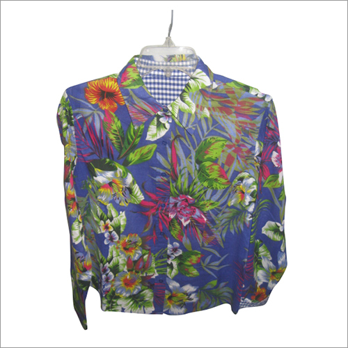 Flower printed ladies shirt