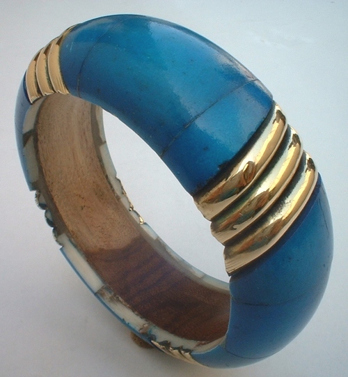 WOOD METAL BONE COMBO BANGLE